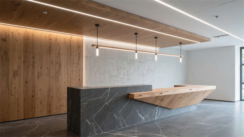 自然肌理融合智能科技，蕪湖3000平辦公室裝修設(shè)計(jì)效果