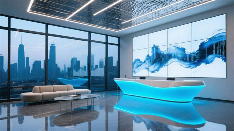 宿州6000平未來科技風辦公室裝修設計效果圖