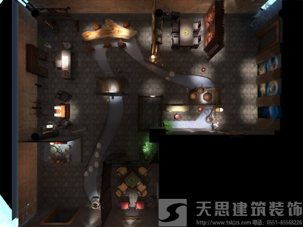 雅致茶葉店裝潢設計體現(xiàn)文化蘊涵